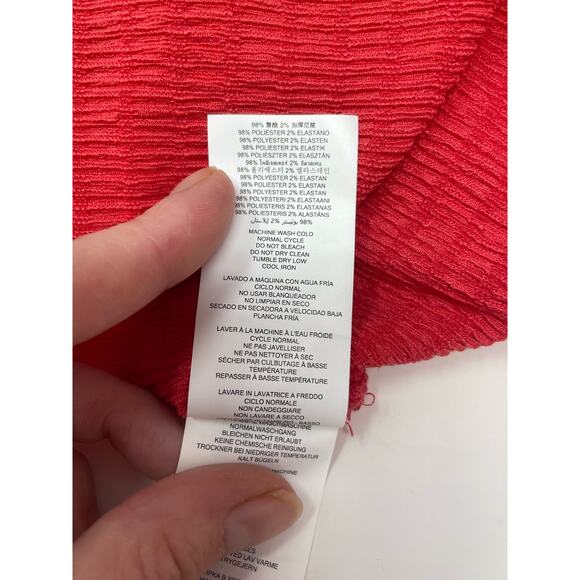 Michael Kors Geranium Orange Red Smocked Square Neck Maxi Dress Size L NWT - Picture 11 of 11